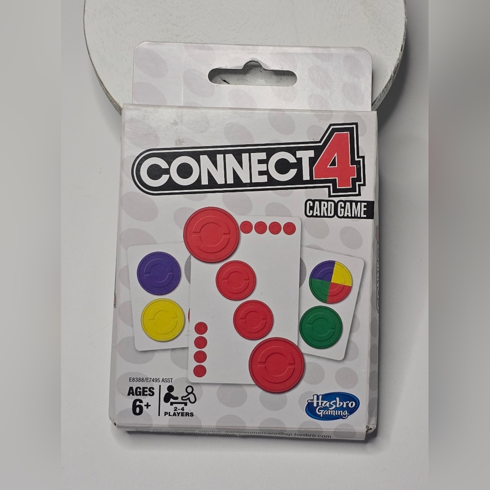 Connect Four Card Game - Hasbro Gaming, 2-4 Players - Ages 6+ - Family/Kids Game
